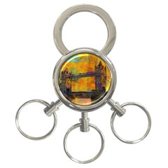 London Tower Abstract Bridge 3-ring Key Chains by Amaryn4rt