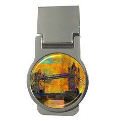 London Tower Abstract Bridge Money Clips (round)  by Amaryn4rt