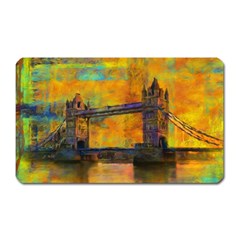 London Tower Abstract Bridge Magnet (rectangular) by Amaryn4rt