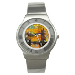 London Tower Abstract Bridge Stainless Steel Watch by Amaryn4rt