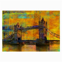 London Tower Abstract Bridge Large Glasses Cloth (2-side) by Amaryn4rt