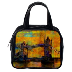 London Tower Abstract Bridge Classic Handbags (one Side) by Amaryn4rt