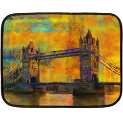 London Tower Abstract Bridge Double Sided Fleece Blanket (mini)  by Amaryn4rt