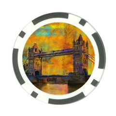 London Tower Abstract Bridge Poker Chip Card Guards (10 Pack)  by Amaryn4rt