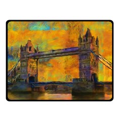 London Tower Abstract Bridge Fleece Blanket (small) by Amaryn4rt