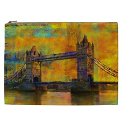 London Tower Abstract Bridge Cosmetic Bag (xxl)  by Amaryn4rt