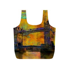 London Tower Abstract Bridge Full Print Recycle Bags (s)  by Amaryn4rt