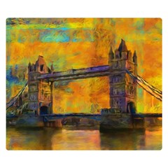 London Tower Abstract Bridge Double Sided Flano Blanket (small)  by Amaryn4rt