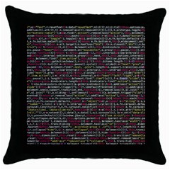 Full Frame Shot Of Abstract Pattern Throw Pillow Case (black) by Amaryn4rt