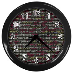 Full Frame Shot Of Abstract Pattern Wall Clocks (black) by Amaryn4rt