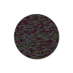 Full Frame Shot Of Abstract Pattern Rubber Round Coaster (4 Pack)  by Amaryn4rt