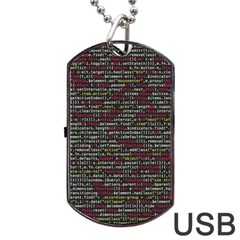 Full Frame Shot Of Abstract Pattern Dog Tag Usb Flash (two Sides)  by Amaryn4rt