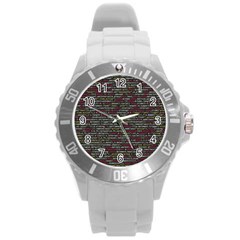 Full Frame Shot Of Abstract Pattern Round Plastic Sport Watch (l) by Amaryn4rt