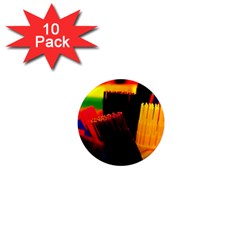 Plastic Brush Color Yellow Red 1  Mini Magnet (10 Pack)  by Amaryn4rt