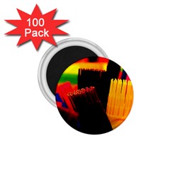 Plastic Brush Color Yellow Red 1.75  Magnets (100 pack) 