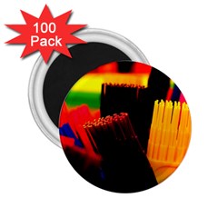 Plastic Brush Color Yellow Red 2.25  Magnets (100 pack) 