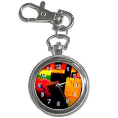 Plastic Brush Color Yellow Red Key Chain Watches