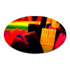 Plastic Brush Color Yellow Red Oval Magnet