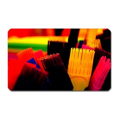 Plastic Brush Color Yellow Red Magnet (Rectangular)