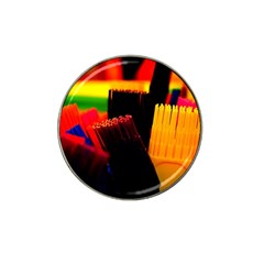 Plastic Brush Color Yellow Red Hat Clip Ball Marker by Amaryn4rt