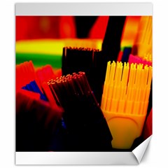 Plastic Brush Color Yellow Red Canvas 20  X 24   by Amaryn4rt