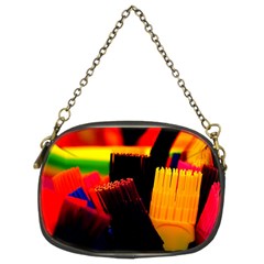 Plastic Brush Color Yellow Red Chain Purses (two Sides)  by Amaryn4rt