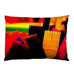 Plastic Brush Color Yellow Red Pillow Case