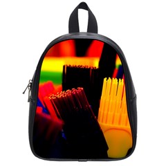 Plastic Brush Color Yellow Red School Bags (Small) 