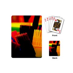 Plastic Brush Color Yellow Red Playing Cards (Mini) 