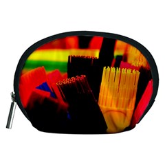 Plastic Brush Color Yellow Red Accessory Pouches (Medium) 