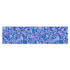 Psychedelic Purple Pop Art Satin Scarf (oblong) by WarduckDesign