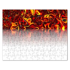 Effect Pattern Brush Red Rectangular Jigsaw Puzzl by Amaryn4rt