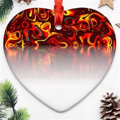 Effect Pattern Brush Red Heart Ornament (2 Sides) by Amaryn4rt