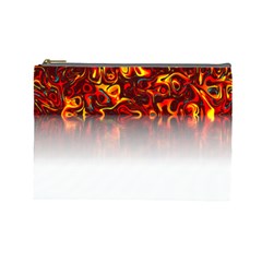 Effect Pattern Brush Red Cosmetic Bag (large)  by Amaryn4rt