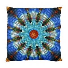 Pattern Blue Brown Background Standard Cushion Case (two Sides) by Amaryn4rt