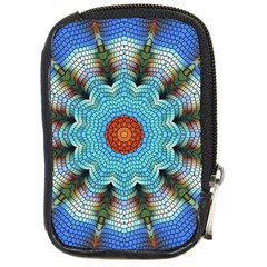 Pattern Blue Brown Background Compact Camera Cases by Amaryn4rt