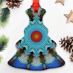 Pattern Blue Brown Background Ornament (christmas Tree) by Amaryn4rt