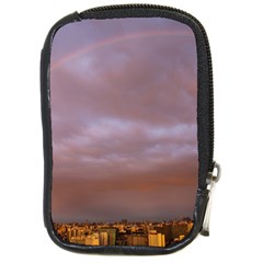 Rain Rainbow Pink Clouds Compact Camera Cases by Amaryn4rt