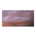 Rain Rainbow Pink Clouds Satin Wrap Front