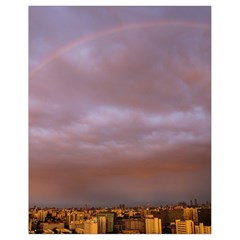 Rain Rainbow Pink Clouds Drawstring Bag (small) by Amaryn4rt