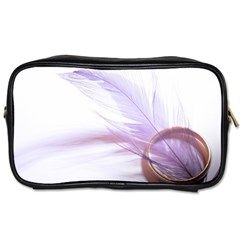 Ring Feather Marriage Pink Gold Toiletries Bags by Amaryn4rt