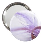 Ring Feather Marriage Pink Gold 3  Handbag Mirrors Front