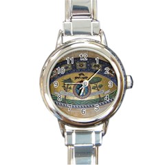 Peace Monument Werder Mountain Round Italian Charm Watch by Amaryn4rt