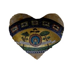 Peace Monument Werder Mountain Standard 16  Premium Heart Shape Cushions by Amaryn4rt