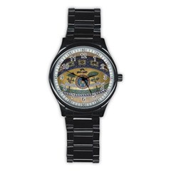 Peace Monument Werder Mountain Stainless Steel Round Watch by Amaryn4rt