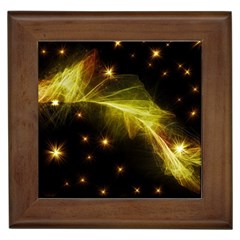 Particles Vibration Line Wave Framed Tiles by Amaryn4rt