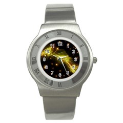 Particles Vibration Line Wave Stainless Steel Watch by Amaryn4rt