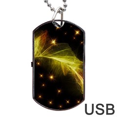 Particles Vibration Line Wave Dog Tag Usb Flash (one Side) by Amaryn4rt