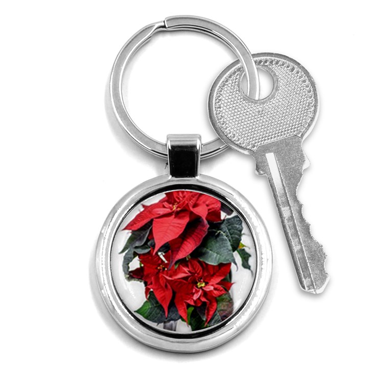 Star Of Bethlehem Star Red Key Chains (Round) 