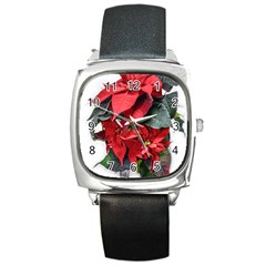 Star Of Bethlehem Star Red Square Metal Watch by Amaryn4rt